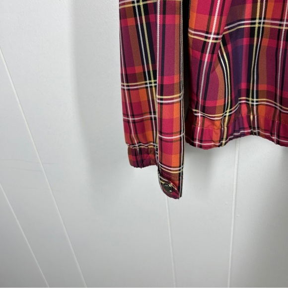 Liz Golf Pink Plaid Long Sleeve Quarter Zip Pullover Jacket Extra Large - Picture 7 of 10